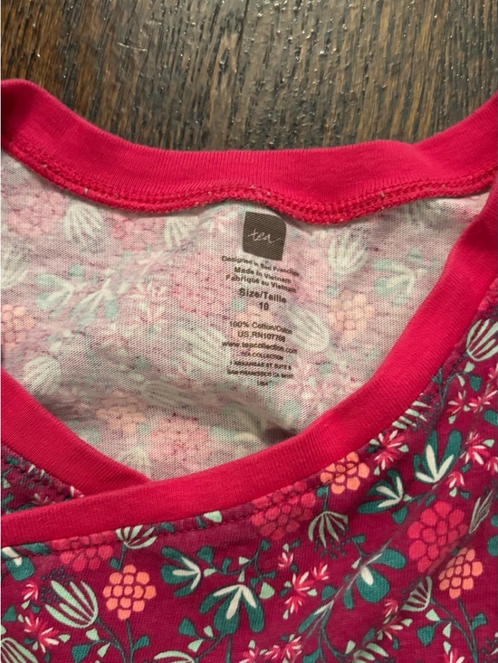 Tea Collection Raspberry Floral Ruffle-Sleeve Dress - Picture 2 of 2